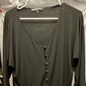 NY Collection Women’s 3/4-Length Long Sleeve Button Front Blouse